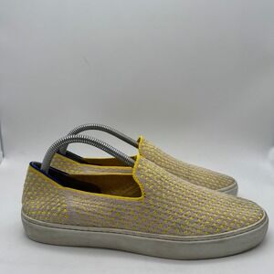 Rothy's Women's Slip On Sneakers Yellow Knit Round Toe Comfort Size 10